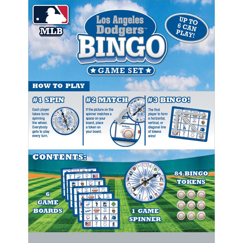 MasterPieces Officially Licensed MLB Los Angeles Dodgers Bingo Game, 4 of 6