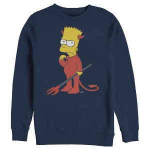 Men's The Simpsons Devil Bart Sweatshirt - 1 of 4