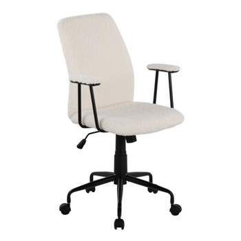 Lumisource Claire Task Chair with Pink Cushion