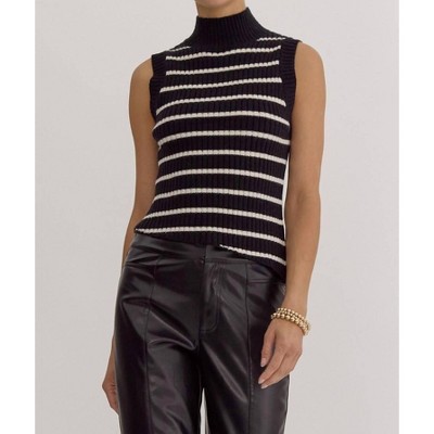 Women's Kayla Mockneck Sleeveless Knit Top - entro