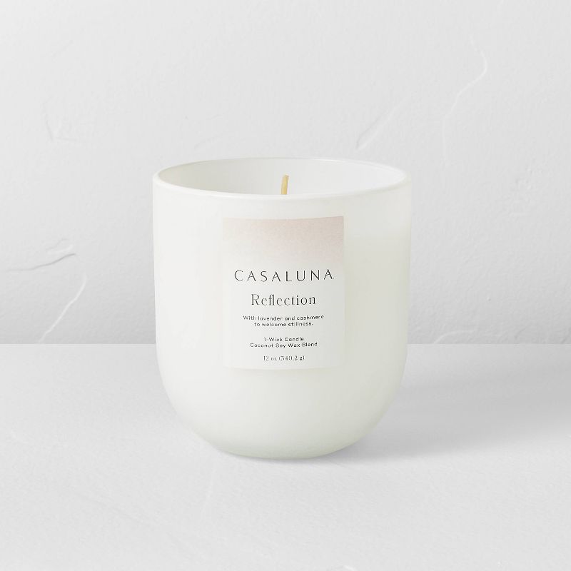 Reflection Core Frosted Glass Wellness Jar Candle White - Casaluna™, 1 of 8