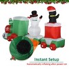 INFURNIC Party Decorations and Accessories Inflatable Santa Penguin and Snowman for Christmas Display, Multicolored, 43.25"*131"*67.75" - 3 of 3