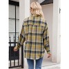 Womens Lightweight Plaid Shirts Button Down Shirts Tartan Shirts Pattern Loose Fit Thin Outwear Cowgirl Tops Country Concerts Outfits - 2 of 4