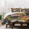 Deny Designs Parrott Paints Block Flowers Duvet Cover and Pillow Sham Set Beige - 3 of 4