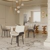 Set of 2 Mid-Century Modern Swivel Dining Chairs with Wood Frame & Upholstered Seat, 360° Accent Chairs for Kitchen or Dining Room–The Pop Home - 2 of 4