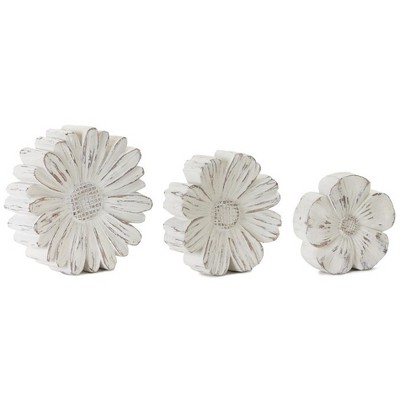 Melrose Stone Flower Decor (Set of 3)