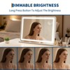 30.15"x20.19" LED Vanity Mirror ¨C White, 3-Color Lighting, 10x Magnification, Touch Control, Tabletop/Wall-Mounted for Makeup & Skincare - 4 of 4