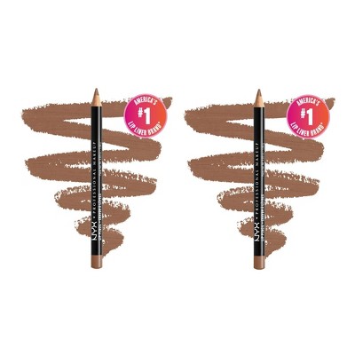 NYX Slim Lip Liner Pencil - Nude Beige - SPL 857 (PACK OF 2) | Long-wear Formula