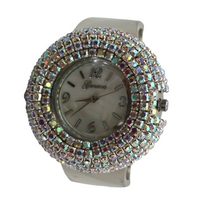Olivia Pratt Sparkle Rhinestones Chunky Bangle Women Watch