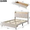 TackView  Bed Frame with Storage Headboard Charging Station - Wooden Platform Bed with Large Drawers No Box Spring Needed Easy Assembly - 2 of 4