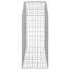 vidaXL Arched Gabion Basket 78.7"x19.7"x39.4"/47.2" Galvanized Iron - 4 of 4