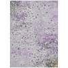 Lavender And Ivory Abstract Washable Indoor Outdoor Area Rug - 4 of 4