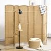 NicBex 5.6' Tall 6-panel Room Divider for Home, Folding Privacy Screen for Room Separation, Freestanding Wall Partition for Home & Office, Nature Wood - 3 of 4