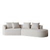 112'' Oversized Modular Sectional Sofa with Chenille Upholstery, 4-Seater Deep & Wide Couch with Curved Design, Free Combination Sofa for Living Room - 4 of 4