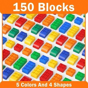 Big Building Blocks, 150 - Piece Set with Baseplate, gift for birthday, Christmas, or any other occasion - 1 of 4