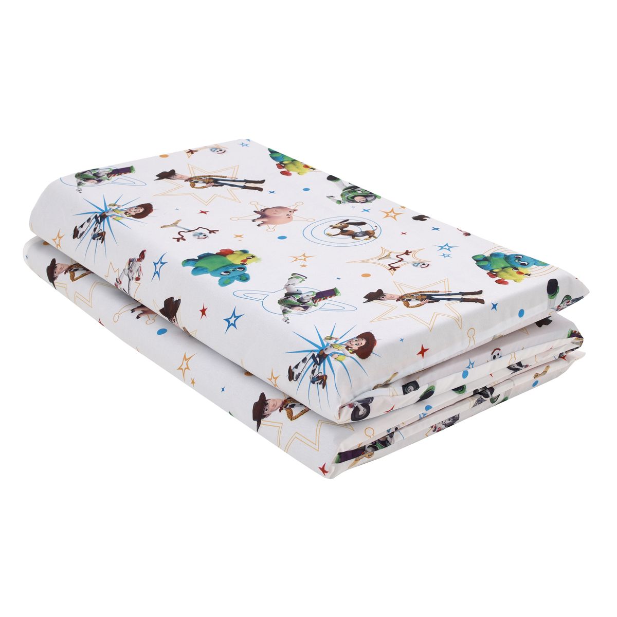 NoJo Disney Toy Story It's Play Time Blue, Green and White Woody, Buzz and The Toys Preschool Nap Pad Sheet - thumbnail 2
