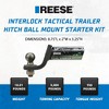 Reese Towpower Interlock Tactical Trailer Hitch Ball Mount Starter Kit with Receiver Lock for Boat, Utility Trailer, and Camper, Black - 2 of 4