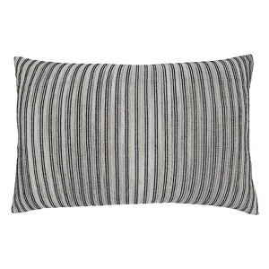 16"x24" Oversized Corded Line Poly Filled Lumbar Throw Pillow - Saro Lifestyle: Woven Cotton & Acrylic, Zipper Closure, Indoor Use - 1 of 3