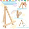 Aoibox Wood Tabletop Easels 9 Inch Tripod Set for Kids Students Painting Party Portable Canvas Photo Display Holder 4 Pack - 3 of 4