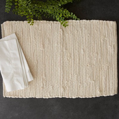 Natural Cotton Chindi Rectangular Placemats Set of 6