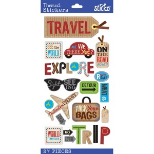 Sticko Themed Stickers - Happy Traveling, 27pcs - 1 of 1