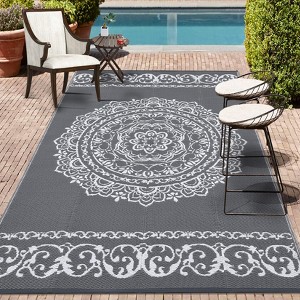 Waterproof Outdoor Rug UV-Resistant Plastic Straw Rug for Patio - 1 of 4