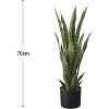 Acekool Artificial Snake Plant with Pot, Realistic Faux Sansevieria, Lush Indoor Outdoor Greenery for Home, Office, Patio, or Garden Decor - 4 of 4