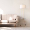 62.5" Axxin Contemporary Tripod Floor Lamp with USB, Glass Table - Teamson Home - 3 of 4