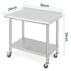 Stainless Steel Work Table, NSF Commercial Grade, Adjustable Shelf, Silver - 3 of 4