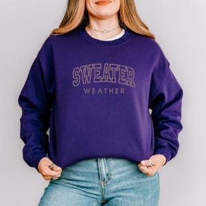 Simply Sage Market Embroidered Sweater Weather Sweatshirt - 1 of 4