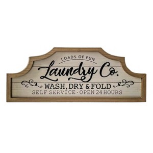 VIP Wood 31.5 in. White Loads of Fun Laundry Arch Top Wall Sign - 1 of 2
