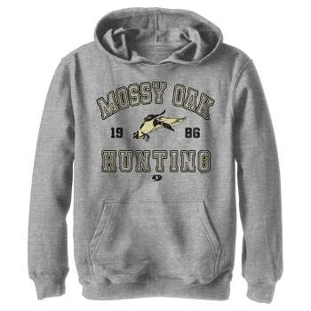 Boy's Mossy Oak Future Angler Pull Over Hoodie - Athletic Heather