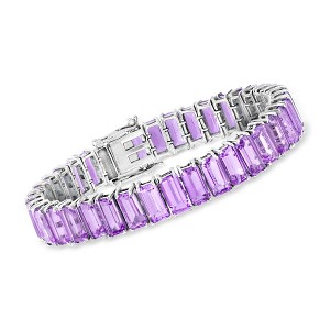 Ross-Simons 50.00 ct. t.w. Amethyst Tennis Bracelet in Sterling Silver Size 7 - 1 of 4