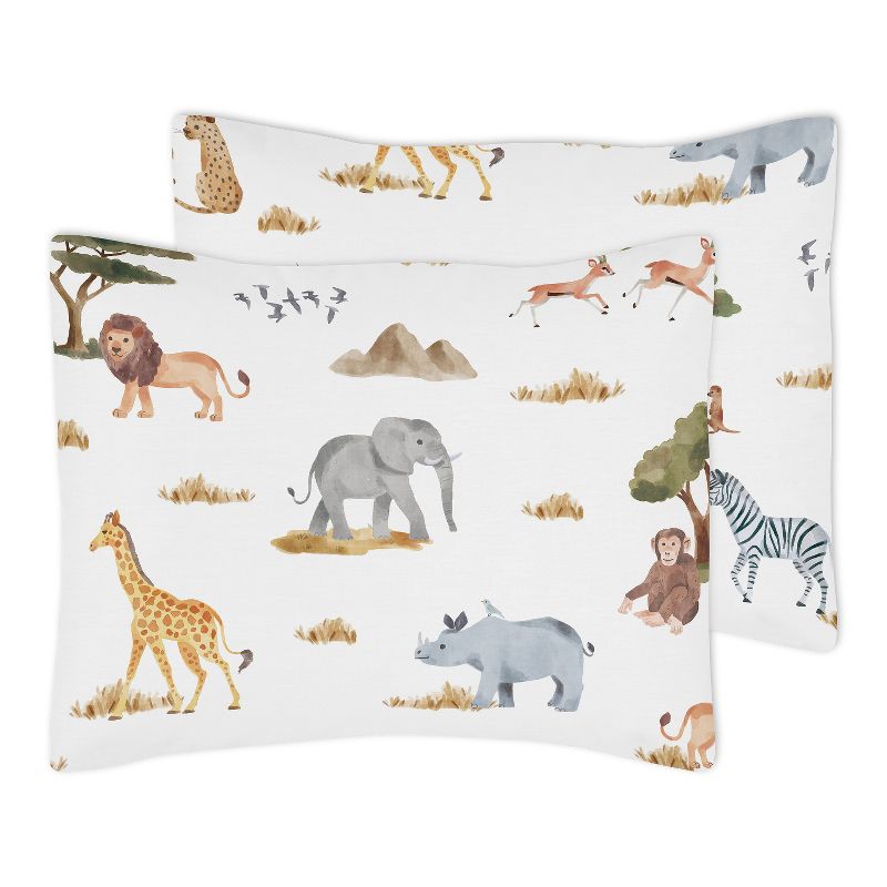 Sweet Jojo Designs Full/Queen Comforter Bedding Set Jungle Animals Multicolor 3pc, 6 of 8