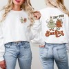 Simply Sage Market Women's Graphic Sweatshirt Retro Tis The Season Tree Front and Back - 3 of 4