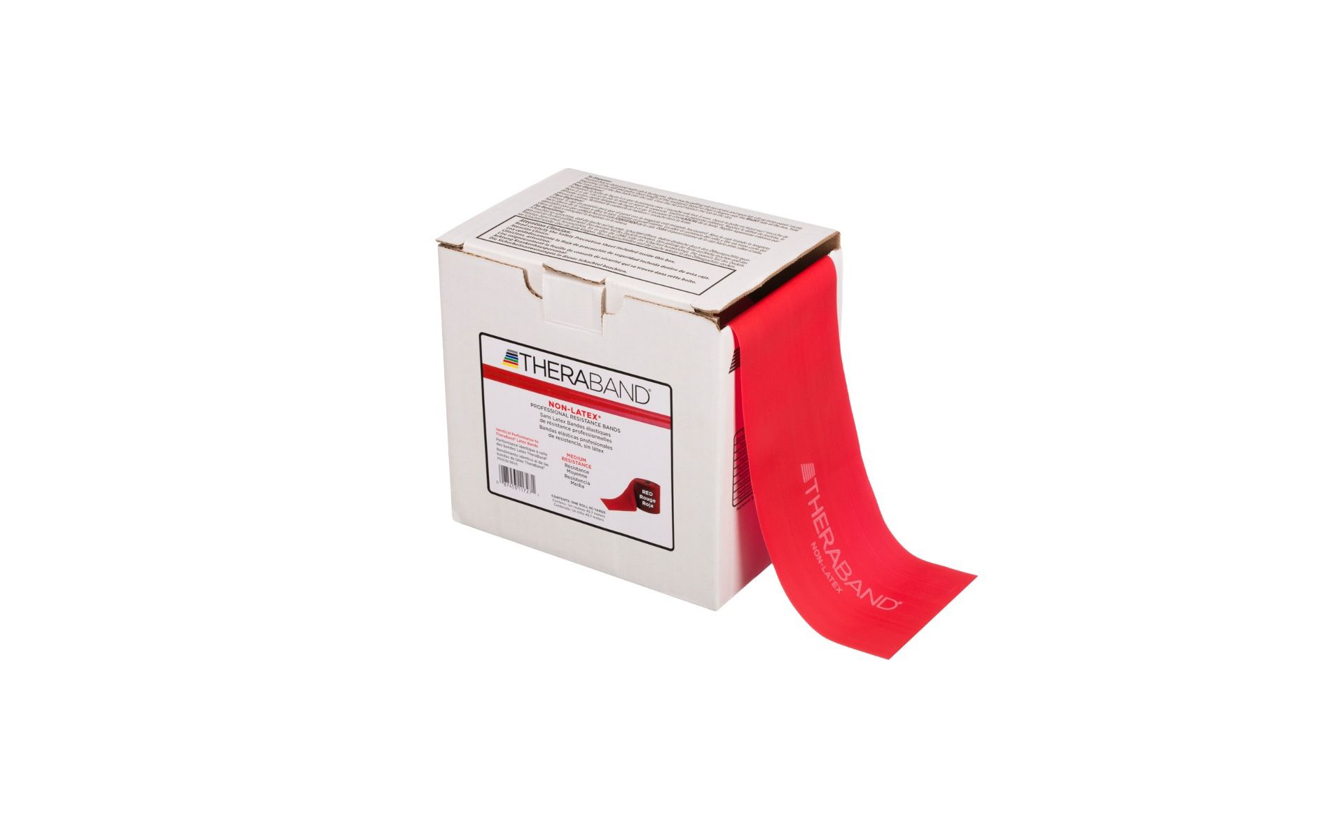 THERABAND Resistance Band, 50 YD Roll, Red, Medium Thickness, 3.7 LBS Resistance, Level 3, Non-Latex