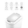 SEVOBAL Indoor Trash Cans 2 Pack Bathroom Trash Can with Lid, Automatic Trash Can Small Smart Garbage Can Touchless, White, 9.1"*5.9"*12.2" - 2 of 4