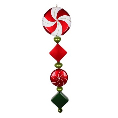 Vickerman 45" Red, Lime and Green Shiny Jumbo Finial Ornament