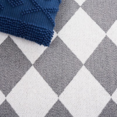 Augustine 5' x 7' Ivory/Grey Flat Woven Synthetic Area Rug