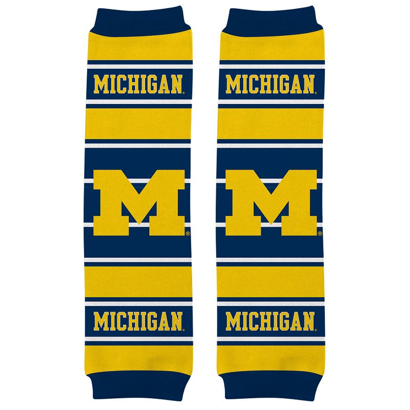 Baby Fanatic Officially Licensed Toddler & Baby Unisex Crawler Leg Warmers - NCAA Michigan Wolverines, 2 of 7