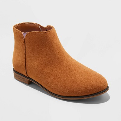 Kids' Opal Zipper Boots - Cat & Jack™ Cognac13 : Target