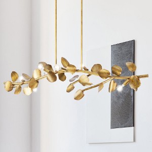 Urban Ambiance Luxury Eclectic Indoor Chandelier,  9-1/2''H x 16"W x 50-1/2''D,  Gold Ombre Finish, UHP4995 - 1 of 4