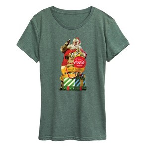 Women's - Coca-Cola - Vintage Santa Gift For Thirst Short Sleeve Graphic T-Shirt - 1 of 3