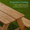 Best Choice Products Kids Wooden Picnic Table, Outdoor Activity Table w/ Adjustable Umbrella, Seats - 4 of 4