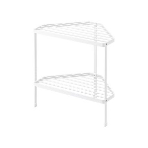 Yamazaki Home - Corner Riser - Two -Tier - Steel - 1 of 4