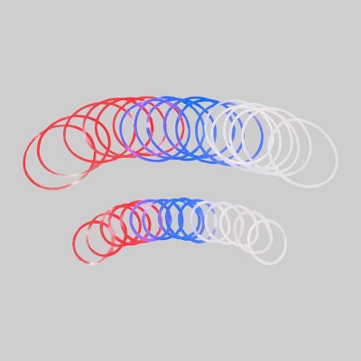 15ct Glow Necklaces & 15ct Bracelets Red/White/Blue - Bullseye's Playground™