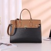 CLUCI Leather Briefcase for Women 15.6" Large Laptop Bag Computer Shoulder Bag Napa Pattern - 2 of 3