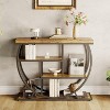 39 in Modern Console Table for Entryway, 4 Tier Hallway Table with Storage - 2 of 4