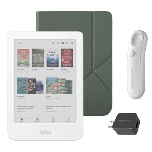 Kobo Clara Colour (White) eReader with SleepCover & White Remote Page Turner Bundle - 1 of 4