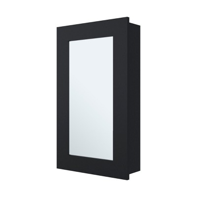 GlasFlength Decorative Wall Mirrors Bathroom Decor Cabinet Accent Mirror Vanity Medicine Cabinet Mirrors for Bathroom Wall, Black, 15.3"*5"*25.7"